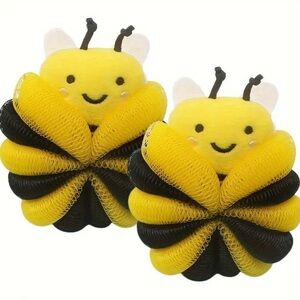 Yellow and Black Bee Bath Sponges